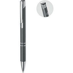 Druckkugelschreiber Reluxe, blaue Mine, titan