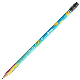 BIC® Evolution® Ecolutions® Radiergummi-Bleistift gespitzt, weiß, Hülse & Radiergummi schwarz, inkl. Druck komplett rundum