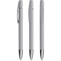 BIC® Media Clic Advance Kugelschreiber mit Metallspitze grau, blaue Mine