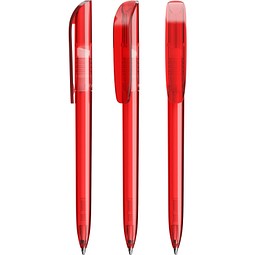 BIC® Super Clip ballpen Transparentes Rot Blaue Tinte