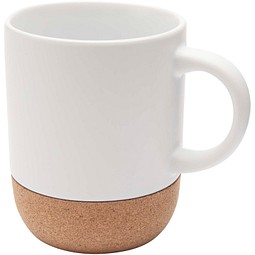 Billie 300 ml Keramiktasse mit Korkdetails, weiss