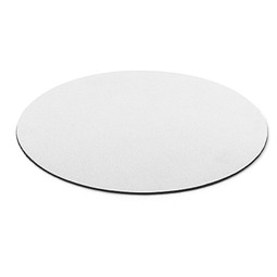 BLAIR ROUND. Rundes Mauspad mit Gummibasis, Weiß
