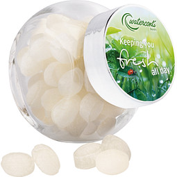 Bonbonglas Mini, Papier-Etikett, Mini Bonbons Japanische Minze, inkl. Druck