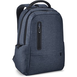 BOSTON. Wasserdichter 2Tone Nylon 17'' Laptop-Rucksack, Blau