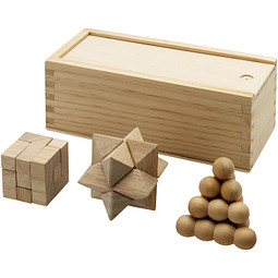 Brainiac 3 teiliges Holz Denksportspiel, holz