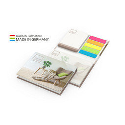 Geiger-Notes Brüssel green+blue Haftnotizen, inkl. Druck,  Bookcover Recycling-Matt