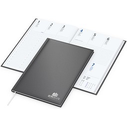 Geiger-Notes Buchkalender Media Bestseller, anthrazit, inkl. Prägung in silber