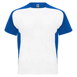 Bugatti T-Shirt Unisex aus recyceltem Material, weiß / royalblau, L