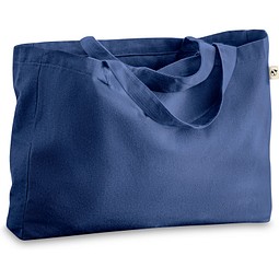 CAMDEN. Tragetasche aus Baumwolle (50%), recycelter Baumwolle (30%) und polyester (20% rPET) (280 g/m²), Blau