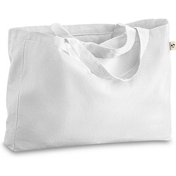 CAMDEN. Tragetasche aus Baumwolle (50%), recycelter Baumwolle (30%) und polyester (20% rPET) (280 g/m²), Weiß