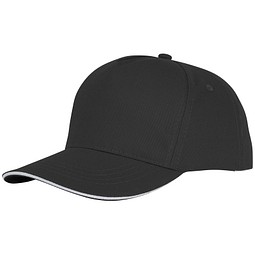 Ceto Kappe mit 5 Segmenten und Sandwichschirm, schwarz