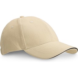 CHRISTOPHE. Sandwichmütze aus 100% Baumwolle (260 g/m²), Beige