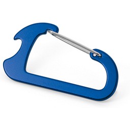CLOSE. Karabiner aus Aluminium mi Kapselöffner, Königsblau