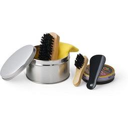 COBB. Schuhputz-Set 6-teilig bestehend, Satinsilber