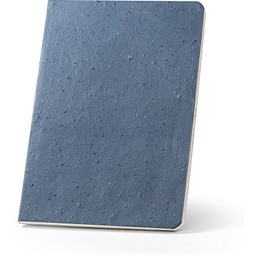 COFFEEPAD SEMI-RIGID. Notizbuch A5 mit semi-flexiblem Cover aus Kaffeeschalenverwertung (65%), Blau