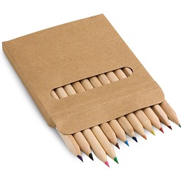 COLOURED. Buntstift Schachtel mit 12 Buntstiften, Natur