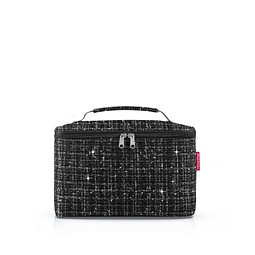 cosmetic case, bouclé black