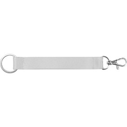 CRAWLEY. SET Lanyard SUBLIMATION Short II DUO (20 mm) mit Ø 32 mm Ring und 20 mm Karabinerhaken, 301 - Weiß