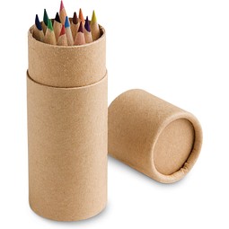 CYLINDER. Buntstift Schachtel mit 12 Buntstiften, Natur