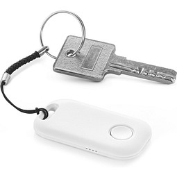 DAMY. Wireless Tracker mit kompaktem, leichtem Design aus recyceltem ABS (100 % rABS), Weiß