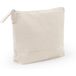 DAPHNE. Kosmetiktasche aus 100 % Baumwolle (340 g/m²), zweifarbig, Naturhell