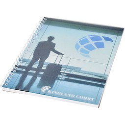 Desk-Mate® A5 Notizbuch mit Kunststoff Cover und Spiralbindung, weiß, 100 pages