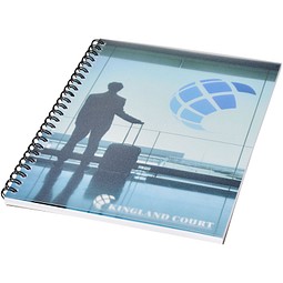 Desk-Mate® A5 Notizbuch mit Kunststoff Cover und Spiralbindung, weiß/schwarz, 50 pages