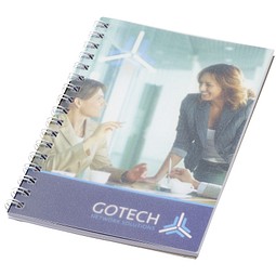 Desk-Mate® A6 Notizbuch mit Kunststoff Cover und Spiralbindung, weiß, 50 pages
