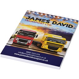 Desk-Mate® A6 Notizbuch mit Spiralbindung, weiß, 80 pages