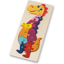 DIPLODOCO. Puzzle in Dinosaurierformat aus Kiefernsperrholz, Naturhell