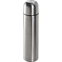 Doppelwandige Vakuum-Isolierkanne aus Edelstahl, 1000 ml, grau