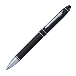 Drehkugelschreiber aus Aluminium, schwarz