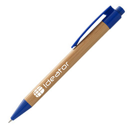 Druckkugelschreiber Borneo, schwarze Mine, natur/royalblau