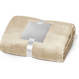 DYLEAF. Fleecedecke (240 g/m²) mit Personalisierungskarte, Beige