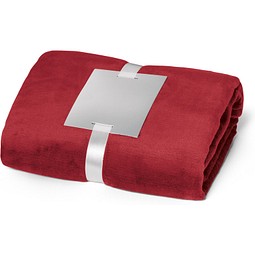 DYLEAF. Fleecedecke (240 g/m²) mit Personalisierungskarte, Burgunder