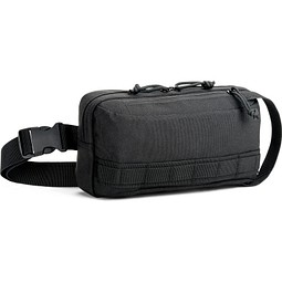 EDINBURGH. Gürteltasche aus hochdichtem 600D-Recyclingpolyester und 210D-Recyclingpolyesterfutter, Schwarz