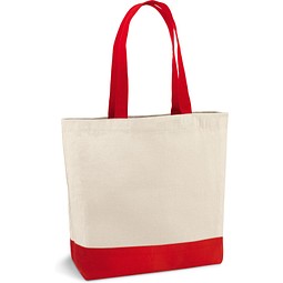 EDMONTON. Tragetasche aus 100% Canvas-Baumwolle (280 g/m²), Rot