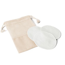 ELISE. Set mit 3 waschbaren und wiederverwendbaren Gesichtsreinigungspads, Natur
