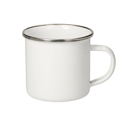 Emaille-Becher Cozy, white, weiß