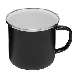 Emaille-Trinkbecher VINTAGE CUP,schwarz