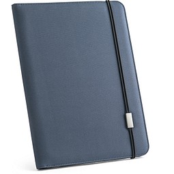 EMERGE FOLDER II. A4 Mappe aus recyceltem Polyester (100% rPET) 300D mit elastischem Verschluss, Blau