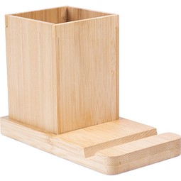 ERWIN. Schreibtischset mit Handyhalter und Becher, Natur