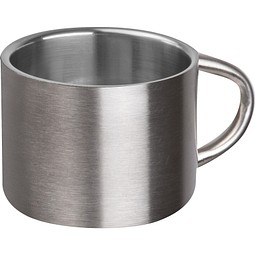 Espressotasse aus Edelstahl 60ml, silbergrau