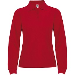 Estrella Langarm Poloshirt für Damen, rot, L