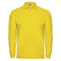 Estrella Langarm Poloshirt für Herren, gelb, S