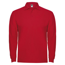 Estrella Langarm Poloshirt für Herren, rot, M