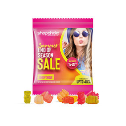 Express Basic Gummibärchen, 7 g, inkl. Druck, Folie weiß