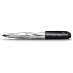FABER-CASTELL Drehkugelschreiber nice pen, schwarze Mine, silber/anthrazit