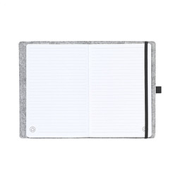 rPET Filz-Notizbuch "Felty" A5, Grau
