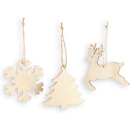 FLAKE. Weihnachtsfiguren zum Aufhängen, Naturhell
